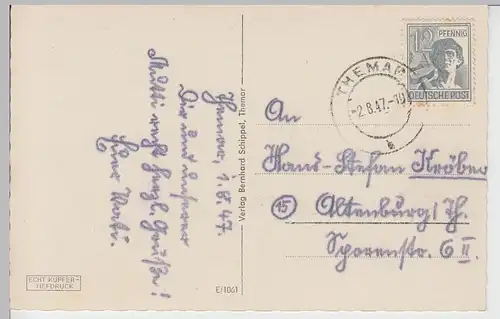 (85742) AK Themar, Rathaus 1947