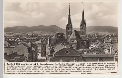 (84248) Foto AK Saalfeld, Saale, Johanneskirche, um 1940