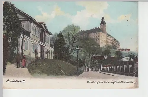 (84229) AK Rudolstadt, Weinbergstraße, Heidecksburg, bis um 1905