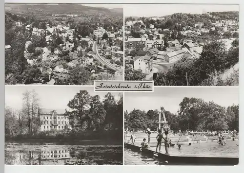 (83192) Foto AK Friedrichroda, Mehrbild, Schwimmbad, Schloss 1987