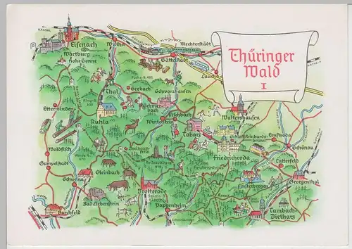 (83187) Künstler AK A. Hoppe, Thüringer Wald, Karte I., 1974