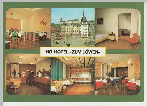 (83082) AK Rudolstadt, HO Hotel "Zum Löwen", Großformat 1982