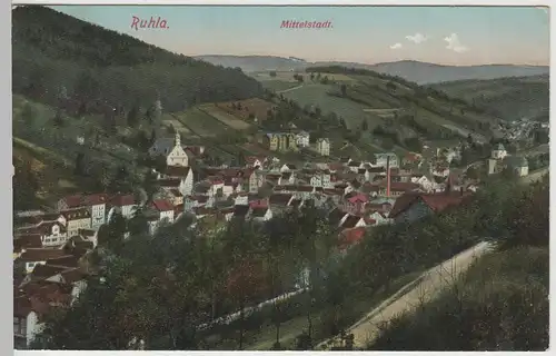 (81608) AK Ruhla, Mittelstadt, vor 1920
