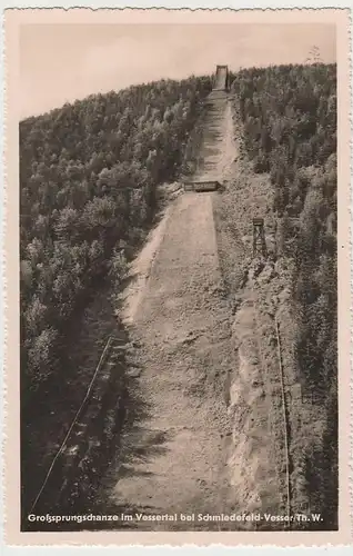 (80095) Foto AK Vessertal bei Schmiedefeld-Vesser, Großsprungschanze, 1961