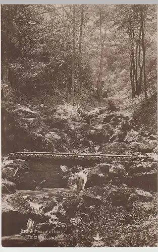 (80069) Foto AK Bad Ilmenau, Finsteres Loch, vor 1945
