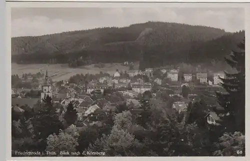 (80000) Foto AK Friedrichroda, Blick nach dem Körnberg, 1938