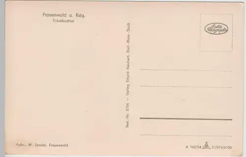 (79923) Foto AK Frauenwald, Tränkbachtal 1954