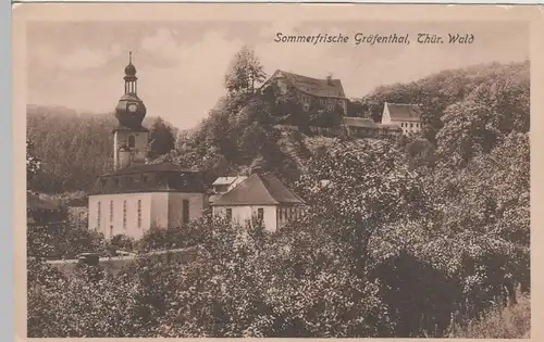 (79862) AK Gräfenthal, Thür. Wald, Ortsansicht, St. Marien, vor 1945