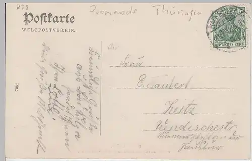 (78685) AK Bad Sulza, Partie in den Anlagen an der Ilmpromenade, 1912