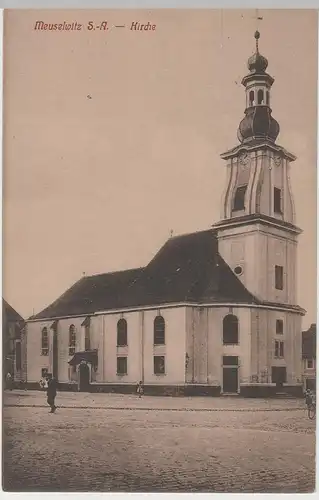 (76888) AK Meuselwitz, Kirche, vor 1920