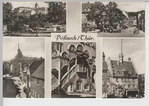 (75336) Foto AK Pößneck, Mehrbildkarte 1967