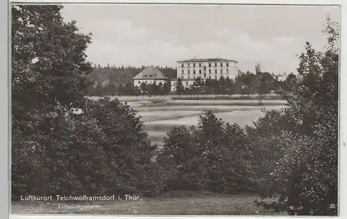 (73510) Foto AK Teichwolframsdorf, Erholungsheim, vor 1945