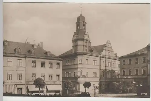 (73496) Foto AK Schleiz, Rathaus, Sonderstempel 1933