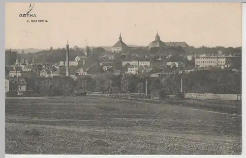 (73440) AK Gotha mit Schloss Friedenstein, Blick vom Seeberg 1910