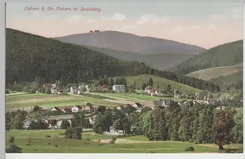 (73401) AK Cabarz, Thür. Wald, Panorama, Großer Inselsberg, bis 1920