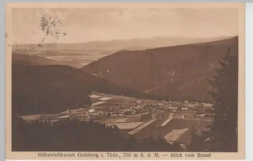 (73392) AK Gehlberg, Thüringer Wald, Panorama, Blick vom Brand 1927
