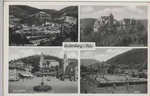 (73387) AK Leutenberg, Mehrbild, Bad, Marktplatz, vor 1945