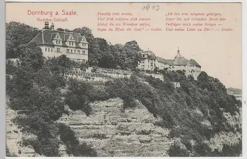 (73372) AK Dornburg, Saale, Goethe Schloss, vor 1945