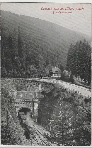 (72944) AK Oberhof, Thür. Wald, Brandleitentunnel, Dampflok, vor 1945