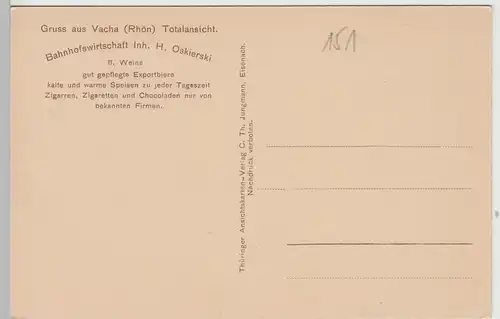 (72700) AK Vacha, Totalansicht, vor 1945