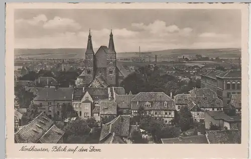 (72493) Foto AK Nordhausen, Thür., Stadtansicht mit Dom, vor 1945