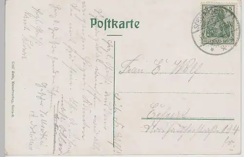 (72417) AK Schwarzburg, Hotel Weißer Hirsch 1908