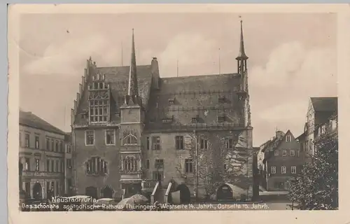 (72385) Foto AK Neustadt an der Orla, Rathaus 1942