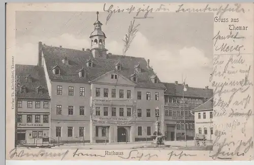 (70919) AK Gruss aus Themar, Rathaus, 1904