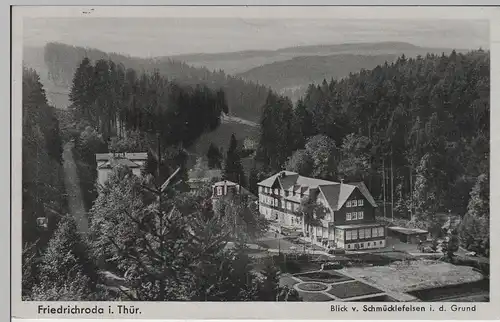 (70808) AK Friedrichsroda, Blick vom Schmücklefelsen, 1947