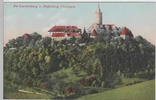 (70768) AK Kahla, Leuchtenburg, Blick vom Pfaffenberg vor 1945