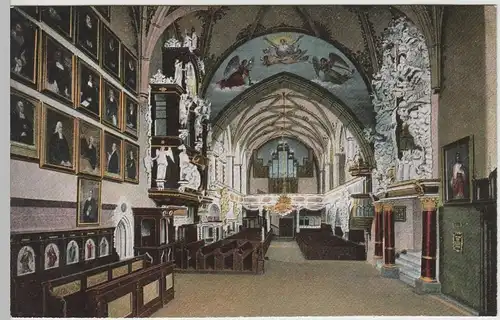 (70765) AK Schleiz, Inneres der Bergkirche, vor 1945