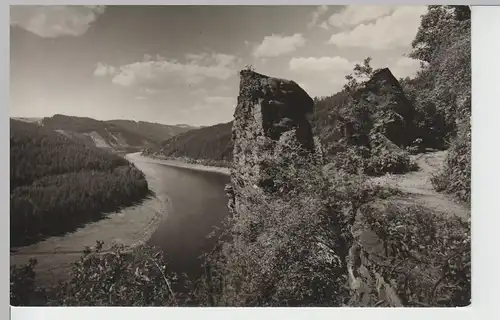 (67165) Foto AK Ziegenrück, Saale, Teufelskanzel, Sonderstempel 1967