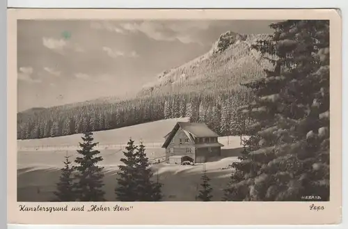 (67164) Foto AK Oberhof, Waldhotel Kanzlersgrund, Hoher Stein 1958