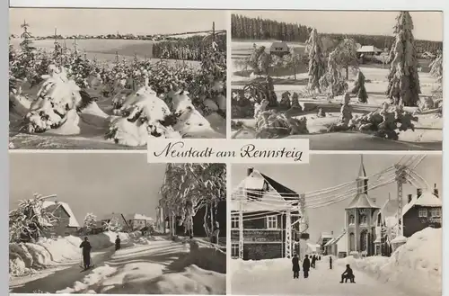 (67140) Foto AK Neustadt am Rennsteig, Mehrbild, Sonderstempel 1964