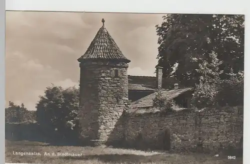 (67137) Foto AK Bad Langensalza, Stadtmauer mit Turm, vor 1945