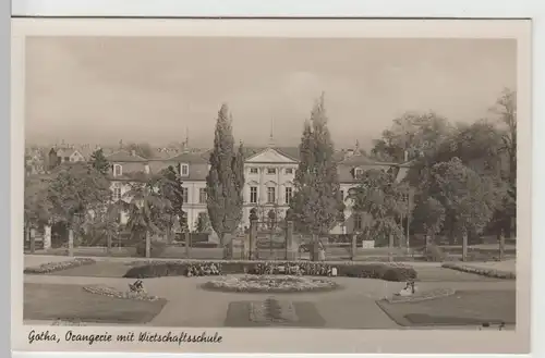 (67122) Foto AK Gotha, Schloss Friedrichsthal, Orangerie 1955