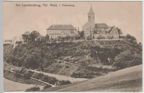 (65161) AK Leuchtenburg bei Kahla, Blick vom Pfaffenberg vor 1918