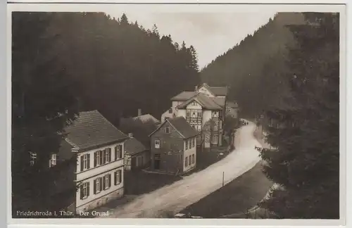(65011) Foto AK Friedrichroda, Der Grund vor 1945