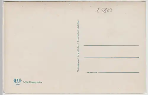 (64998) Foto AK Finsterbergen, Thür. Wald, Blick vom Hainfelsen, v. 1945