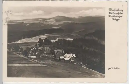 (63970) Foto AK Masserberg, Blick nach der Meuselbacher Kuppe, 1940