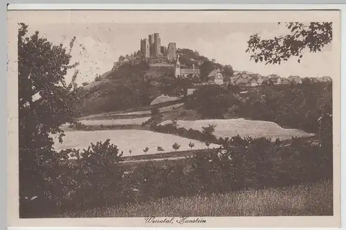 (63648) AK Bornhagen, Panorama mit Burg Hanstein 1926