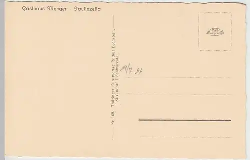 (58454) Foto AK Paulinzella, Klosterruine, 1934