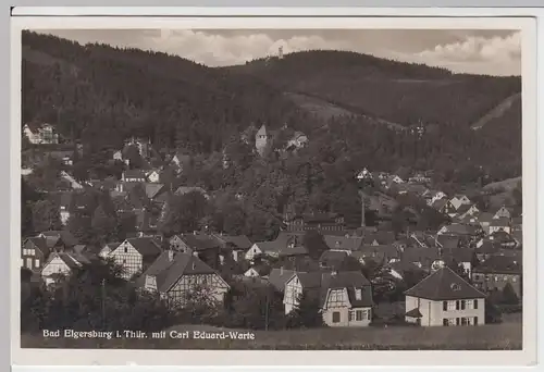 (58449) Foto AK Bad Elgersburg, Totale mit Carl-Eduard-Warte, vor 1945