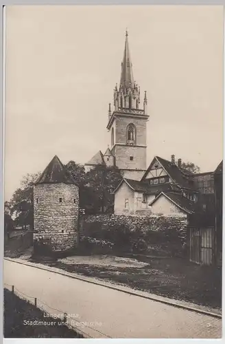 (58414) Foto AK Langensalza, Stadtmauer u. Bergkirche, 1920er