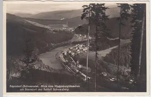 (57987) Foto AK Sitzendorf, Schwarzatal, Blick Hindenburghäuschen, v. 1945