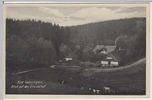 (56286) AK Bad Salzungen, Blick auf den Grundhof, Bahnpost 1932