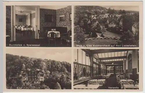 (53157) Foto AK Bad Liebenstein, Mehrbildkarte m. Else Kolshornhaus, vor 1945