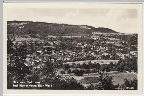 (52762) Foto AK Bad Blankenburg, Thür. Wald, Blick v. Goldberg, SSt. 1957