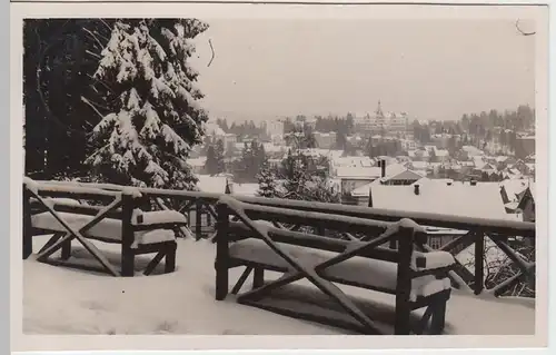 (51364) Foto AK Friedrichroda im Winter, Blick zum Kurhaus 1940