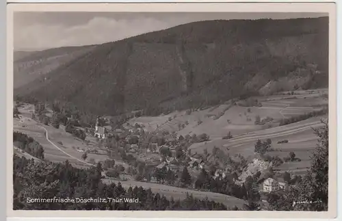 (47214) Foto AK Döschnitz, Thür. Wald, Panorama vor 1945